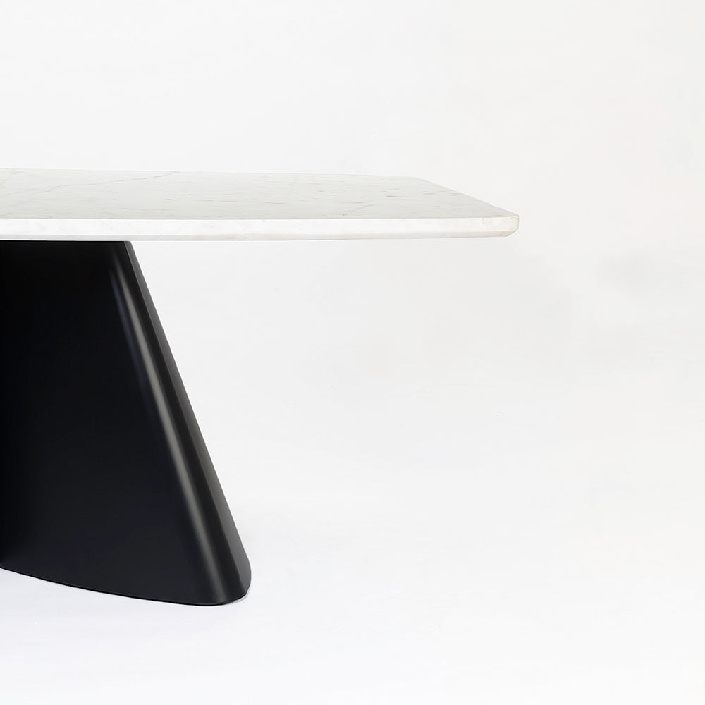 Chrome Marbel Dining Table with Iron