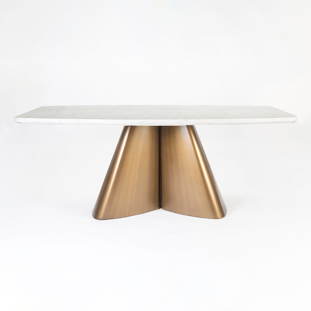 Chrome Marbel Dining Table with Iron