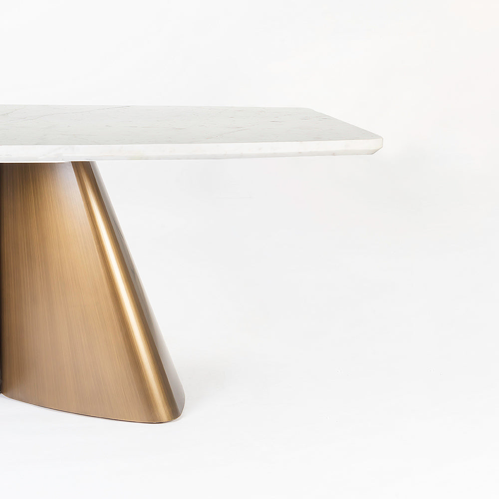 Chrome Marbel Dining Table with Iron