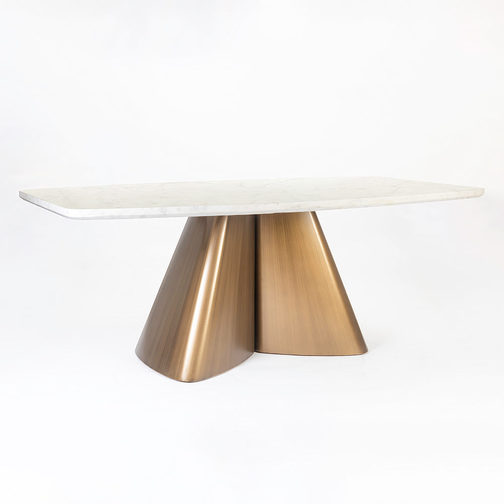 Chrome Marbel Dining Table with Iron