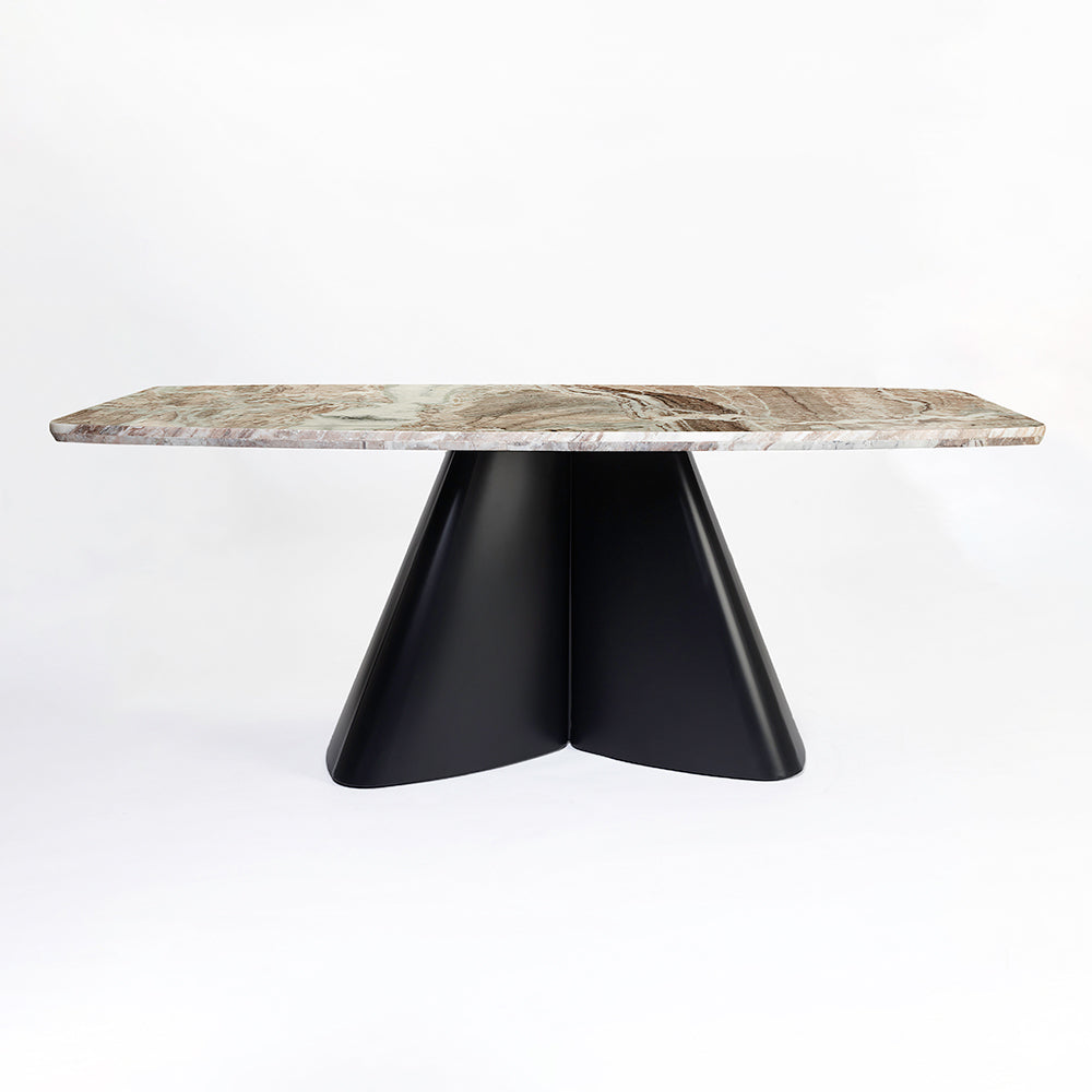 Chrome Marbel Dining Table with Iron