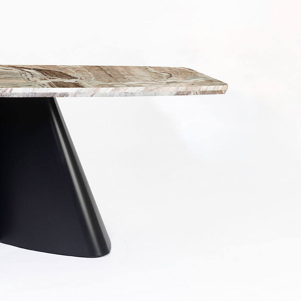 Chrome Marbel Dining Table with Iron