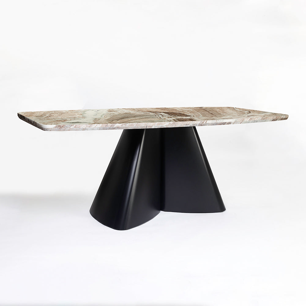 Chrome Marbel Dining Table with Iron