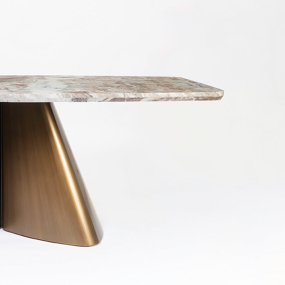 Chrome Marbel Dining Table with Iron