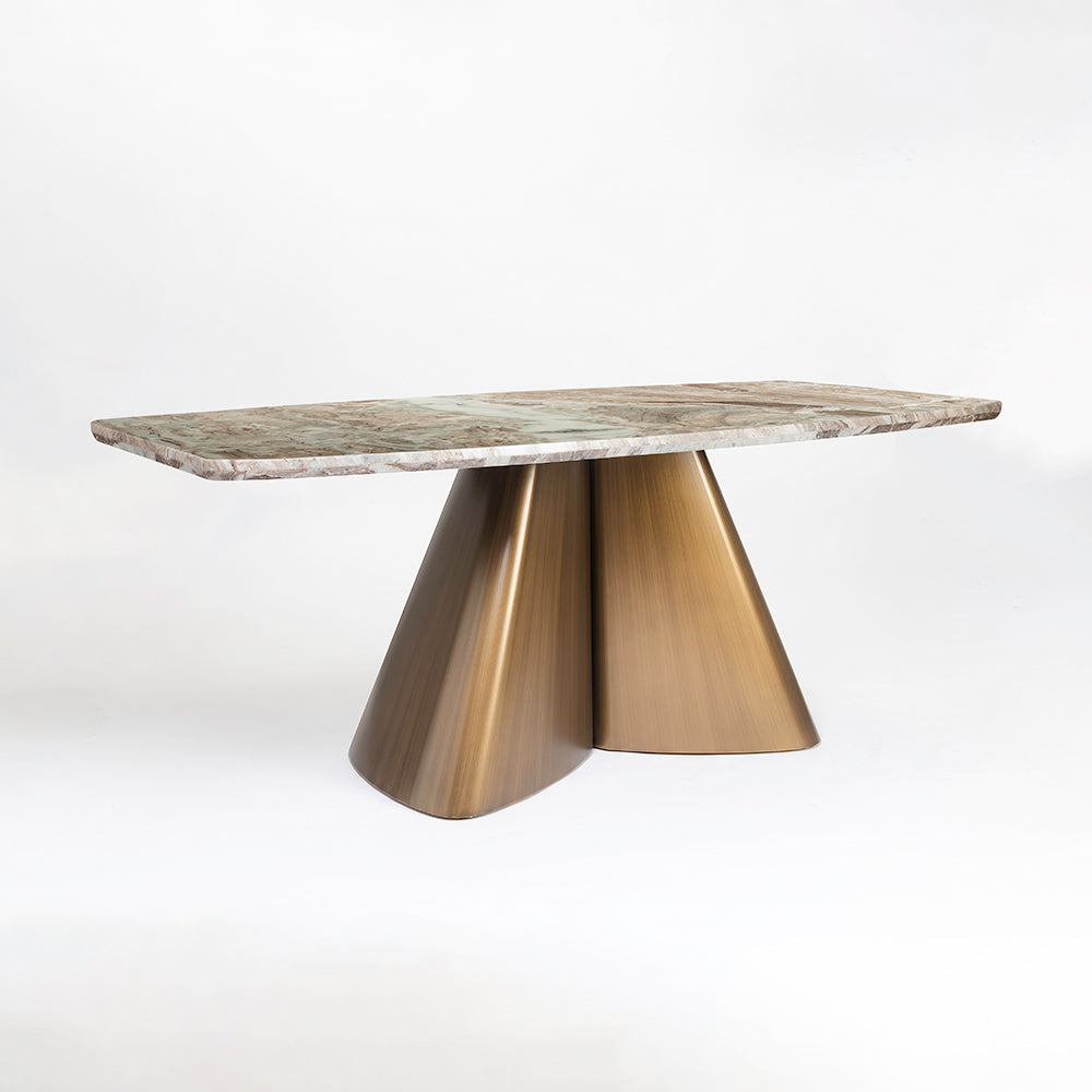 Chrome Marbel Dining Table with Iron