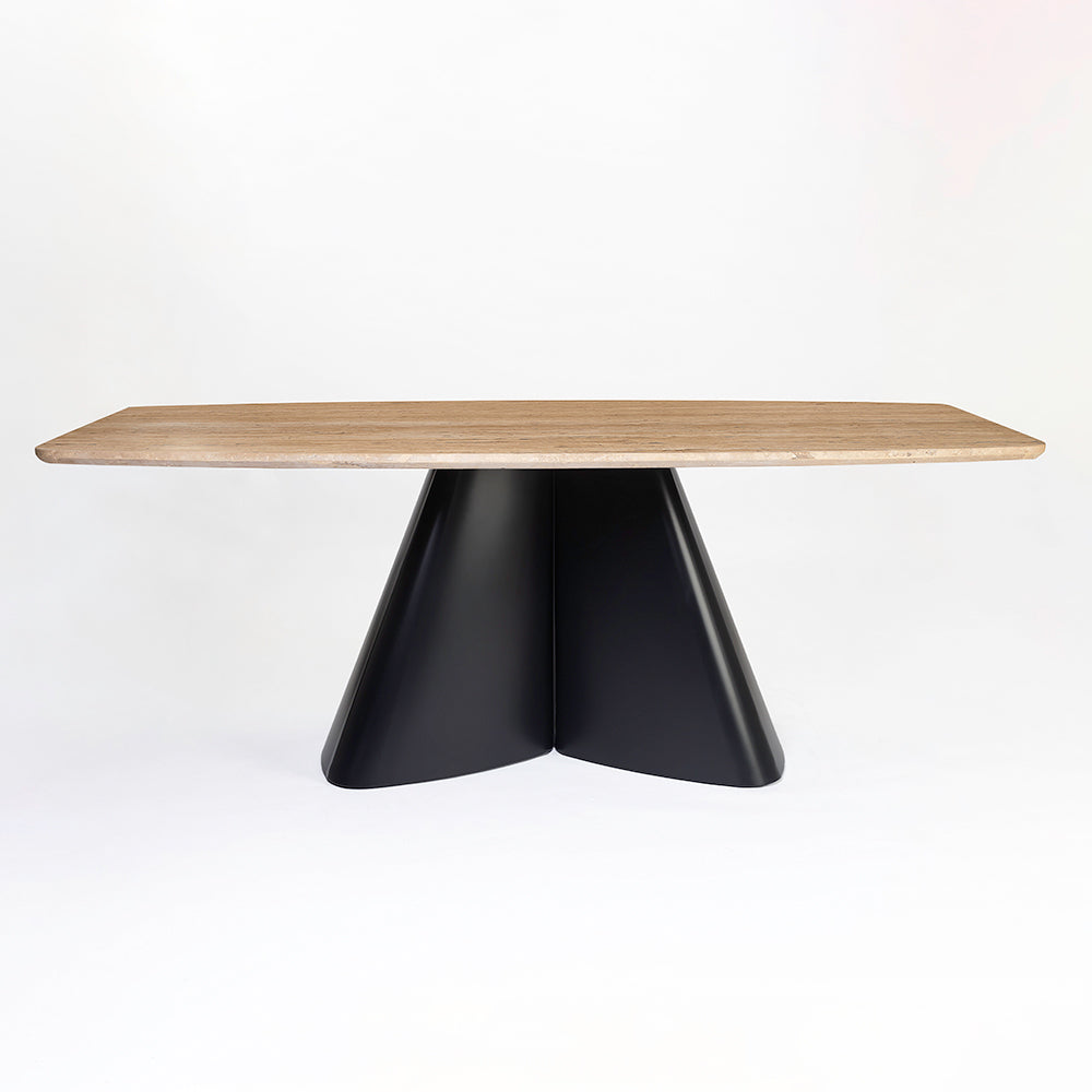 Chrome Marbel Dining Table with Iron