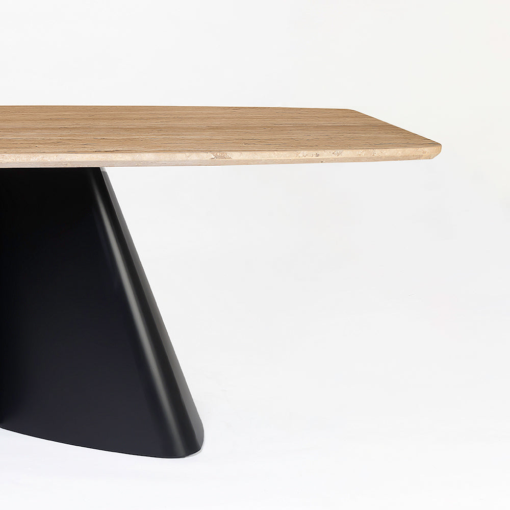 Chrome Marbel Dining Table with Iron