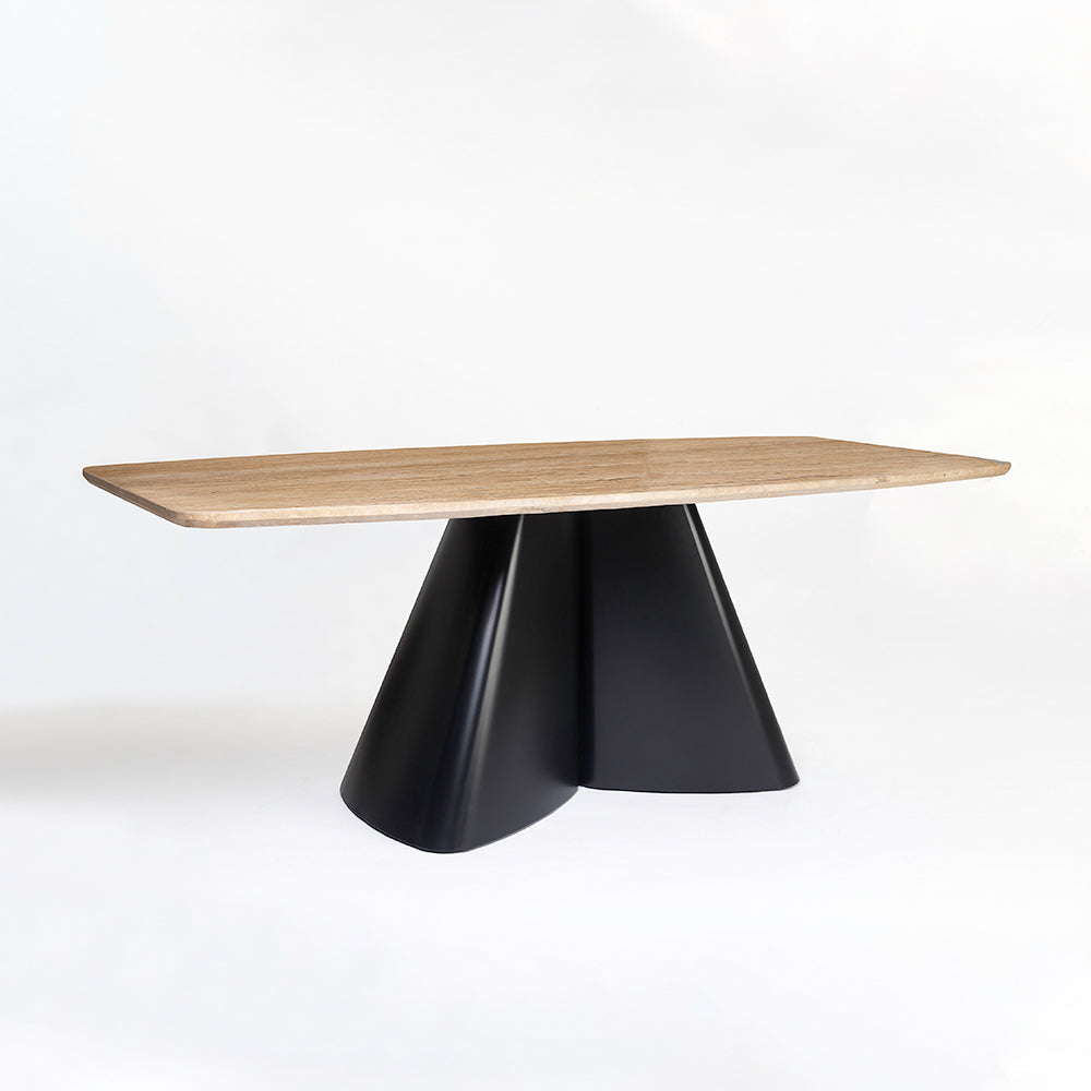 Chrome Marbel Dining Table with Iron