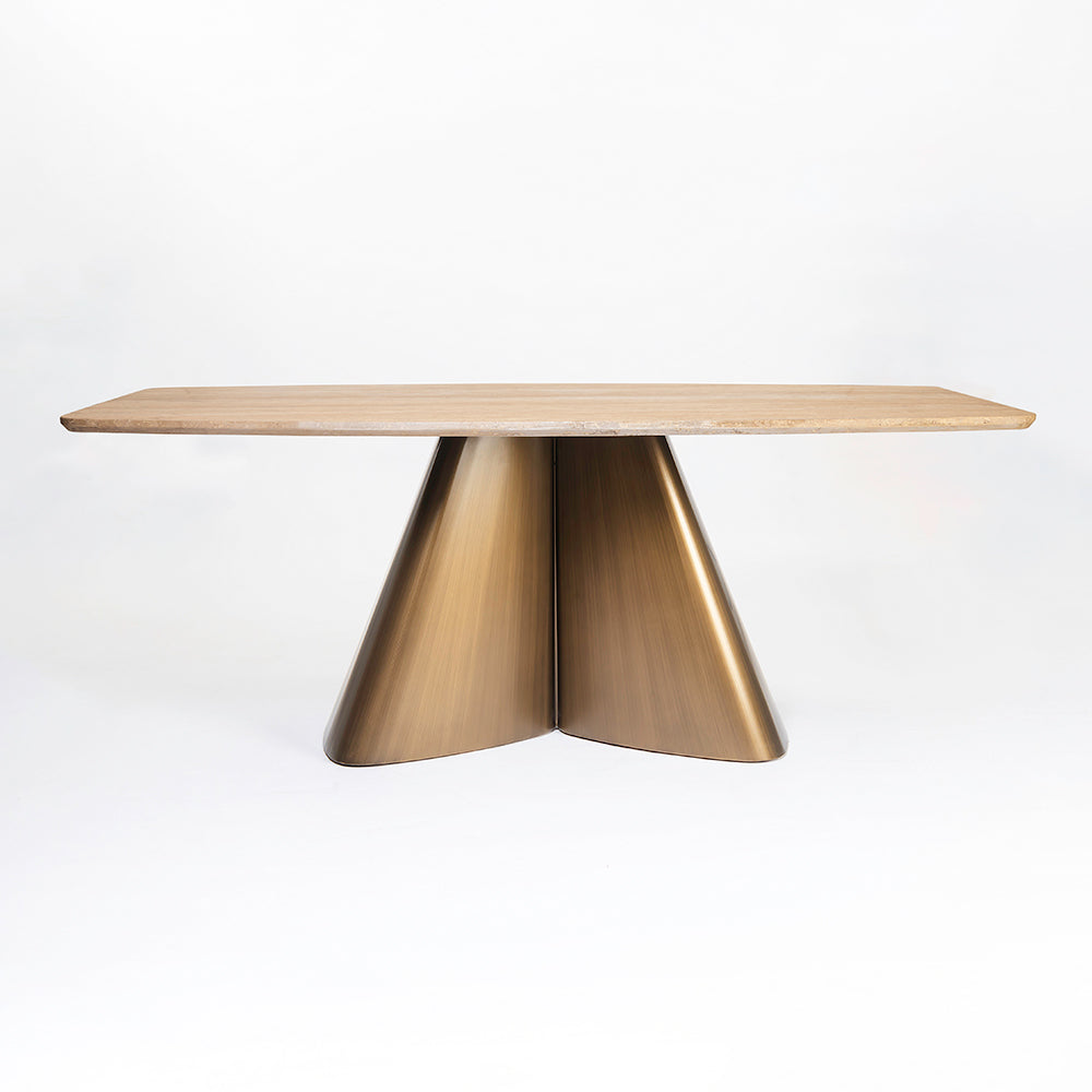 Chrome Marbel Dining Table with Iron