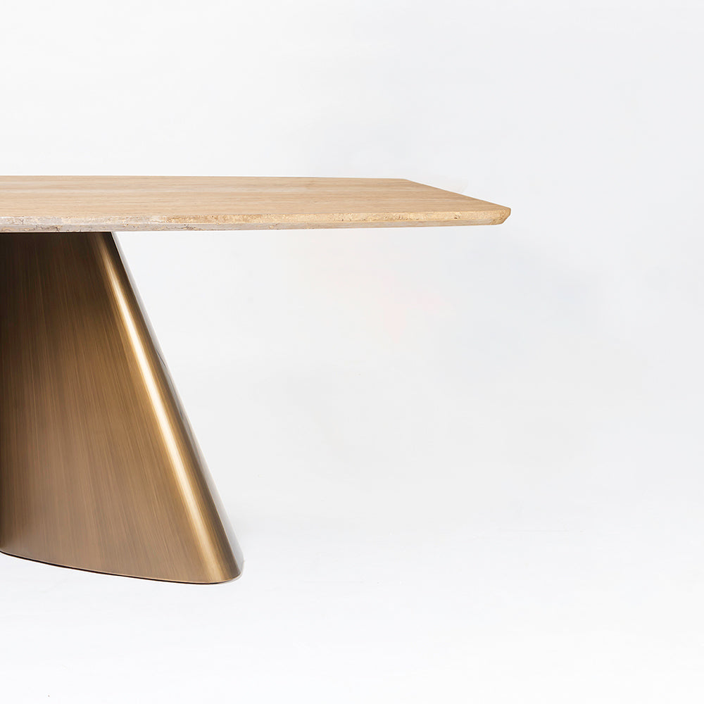 Chrome Marbel Dining Table with Iron