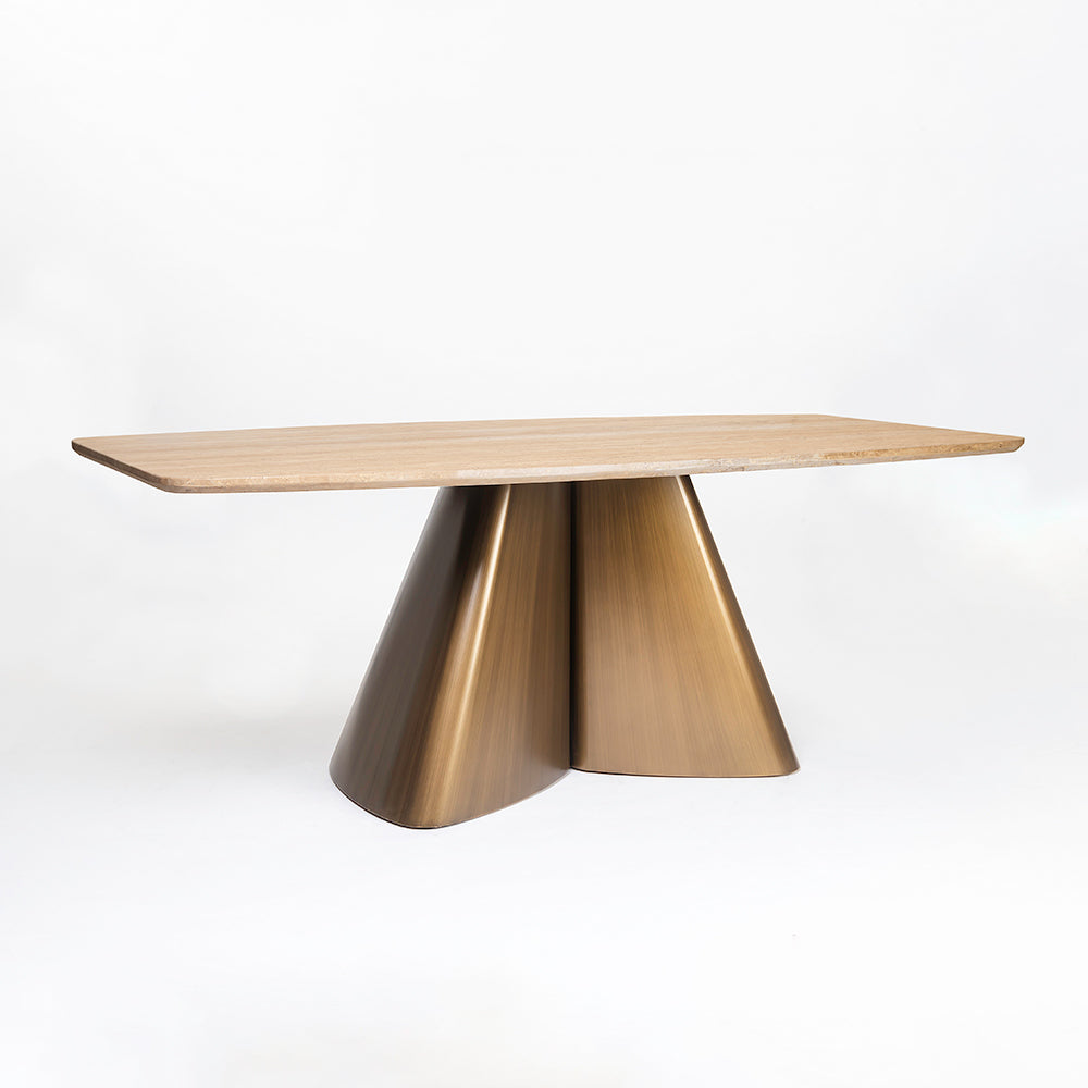 Chrome Marbel Dining Table with Iron