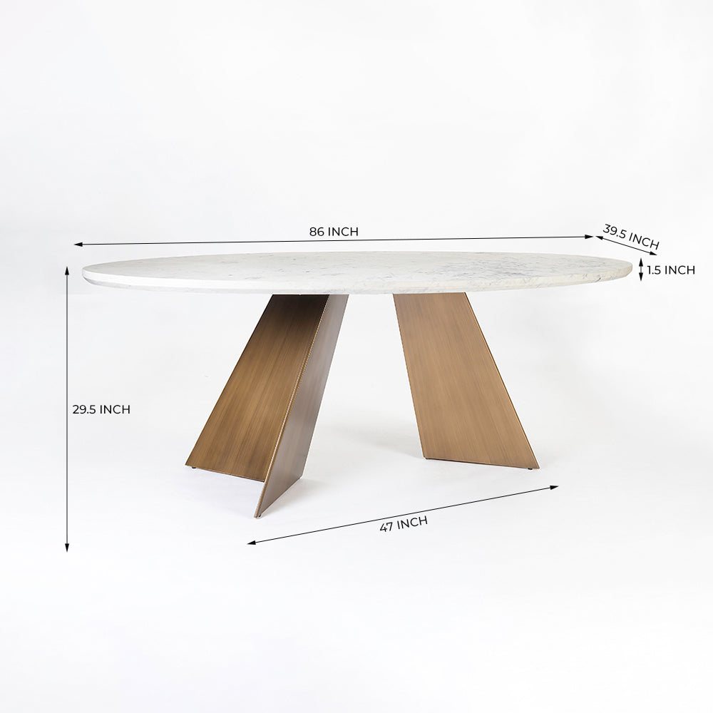 Bootsy Marbel Dining Table with Iron