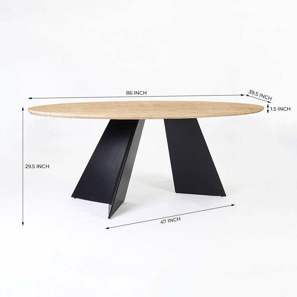 Bootsy Marbel Dining Table with Iron