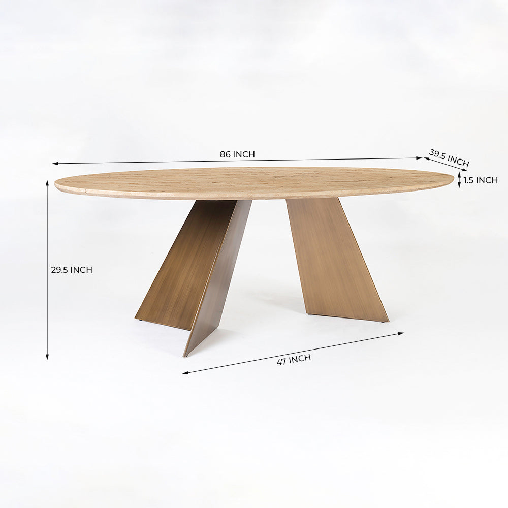 Bootsy Marbel Dining Table with Iron