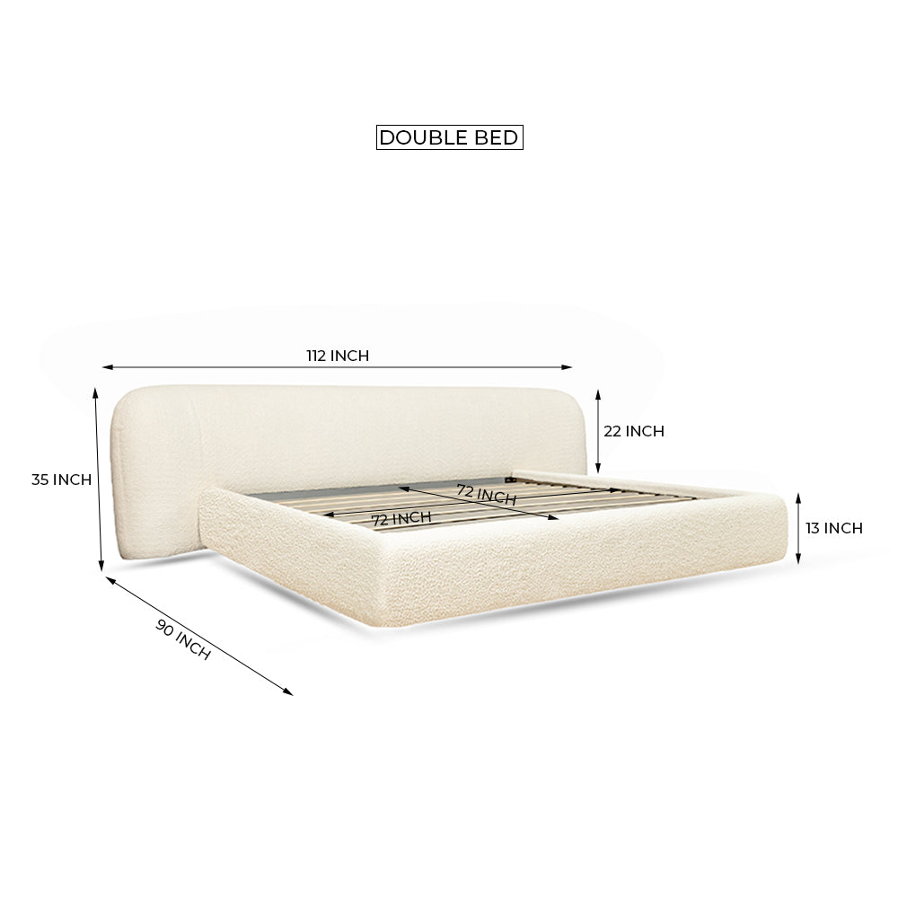 Boucle Bliss Upholstered Bed 