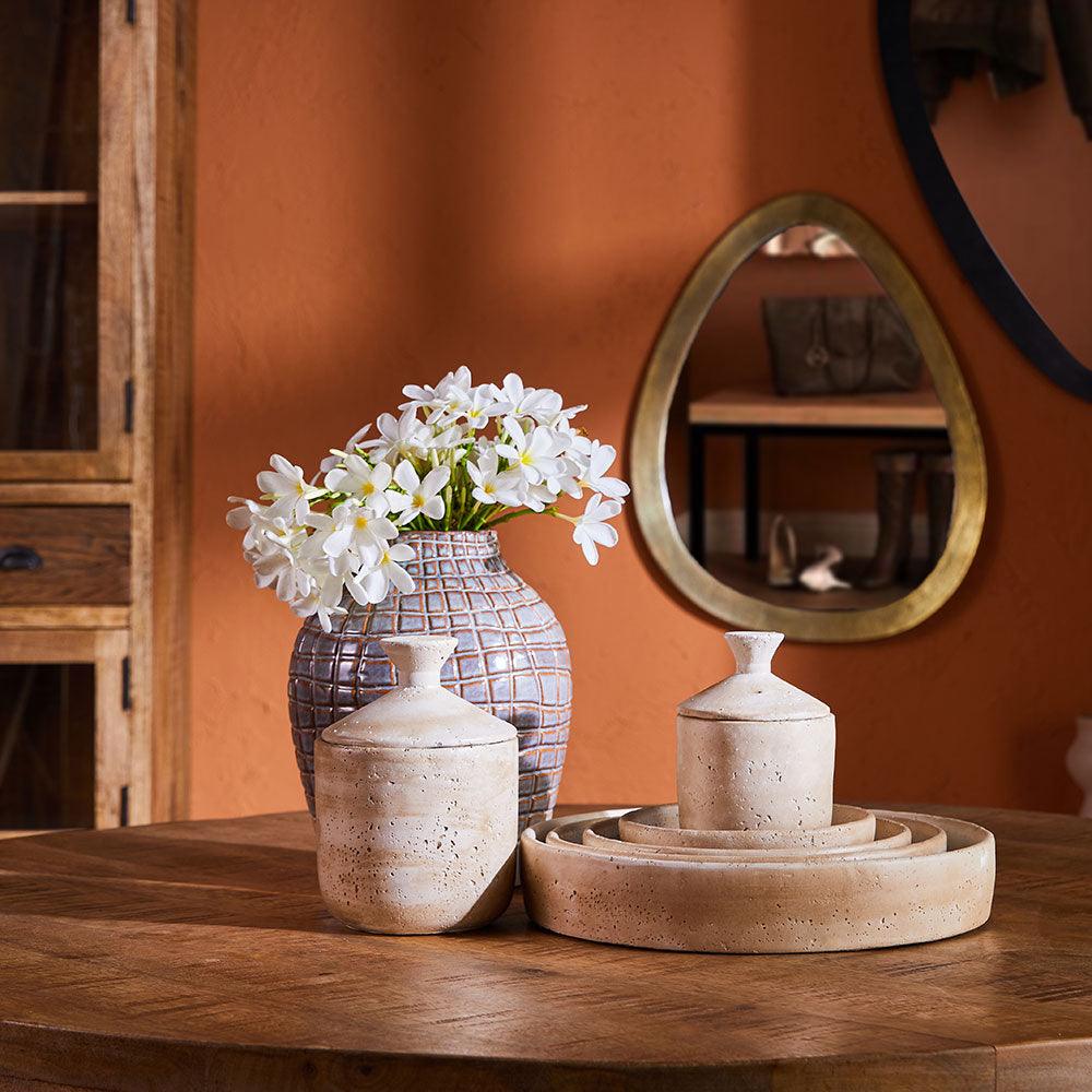 Crystal Charm Cement Vase