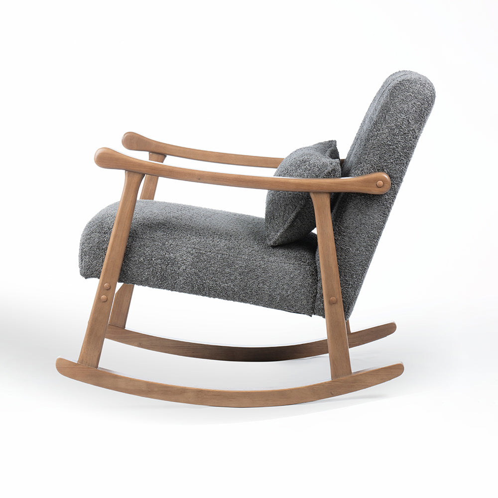 Margaret Rubberwood Rocking Chair- Cotton
