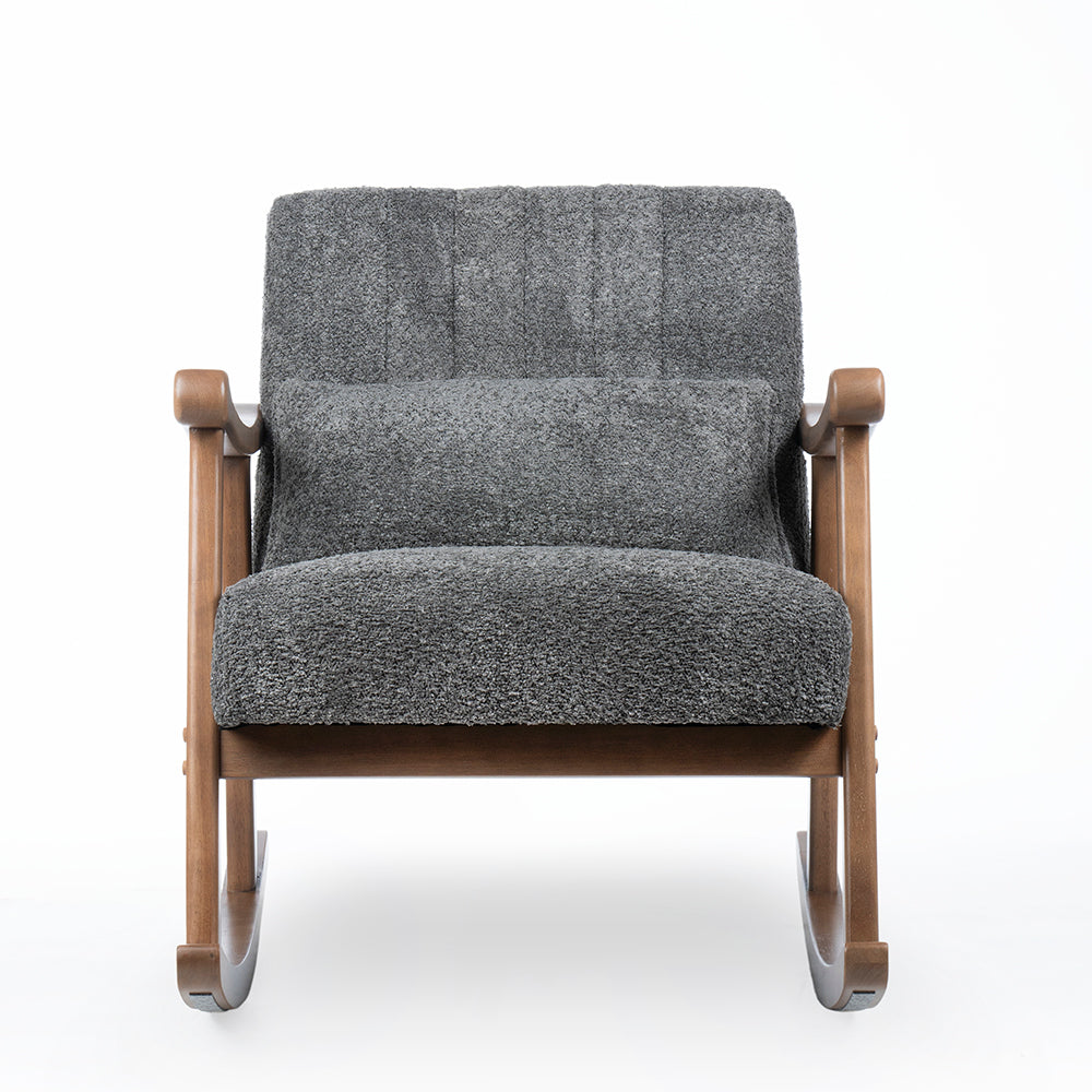 Margaret Rubberwood Rocking Chair- Cotton