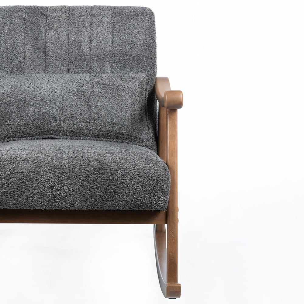 Margaret Rubberwood Rocking Chair- Cotton