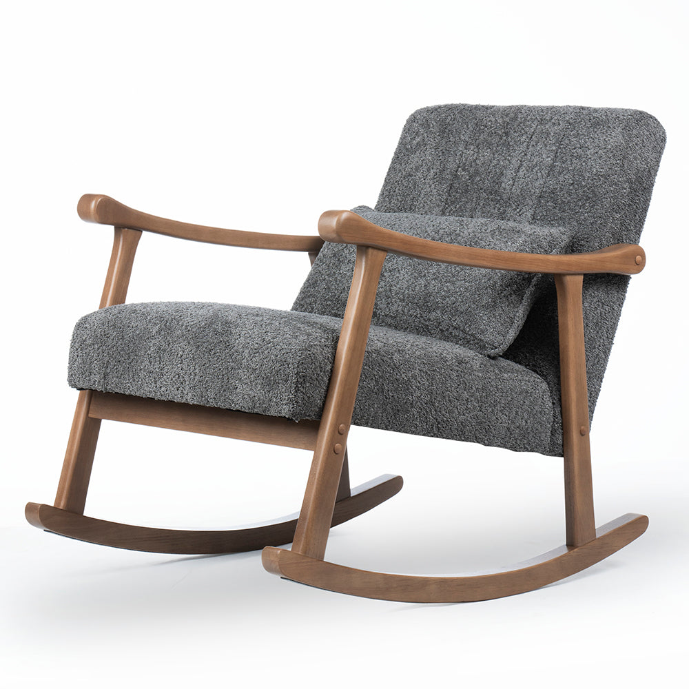 Margaret Rubberwood Rocking Chair- Cotton