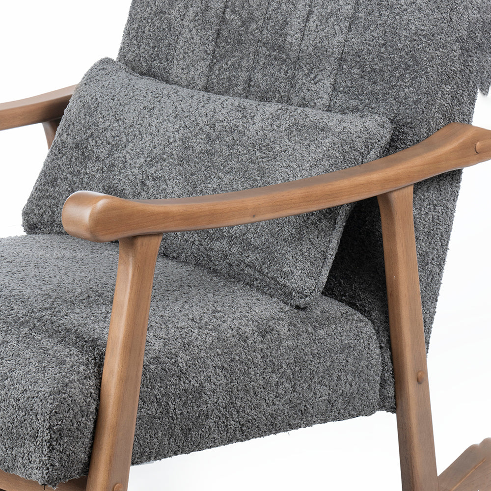 Margaret Rubberwood Rocking Chair- Cotton