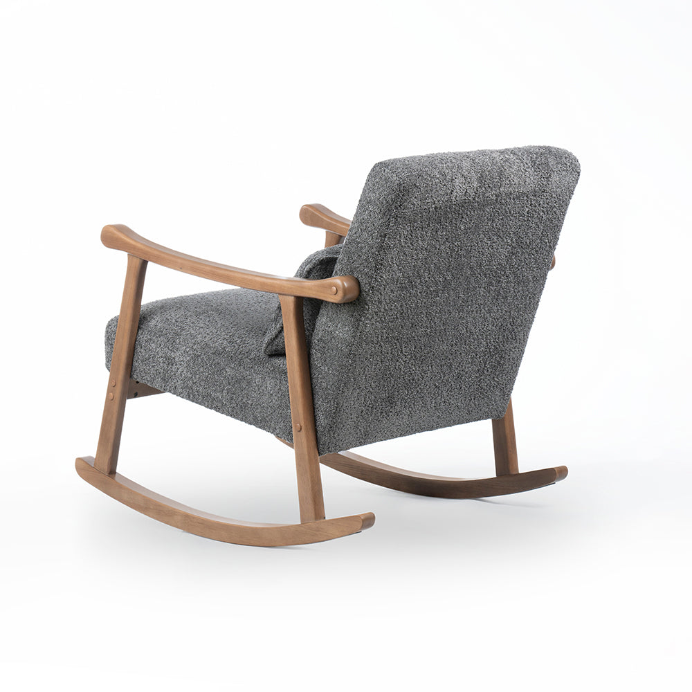 Margaret Rubberwood Rocking Chair- Cotton