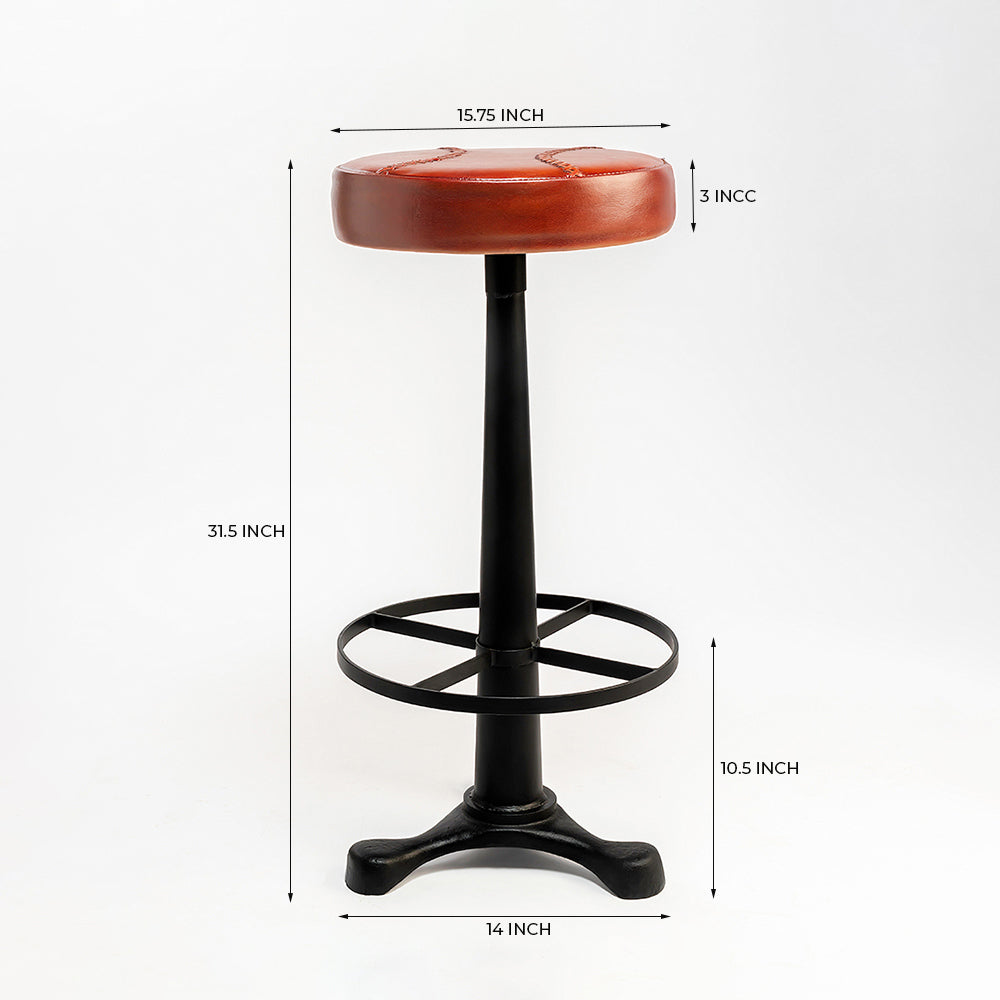 Macron Leather Bar Chair