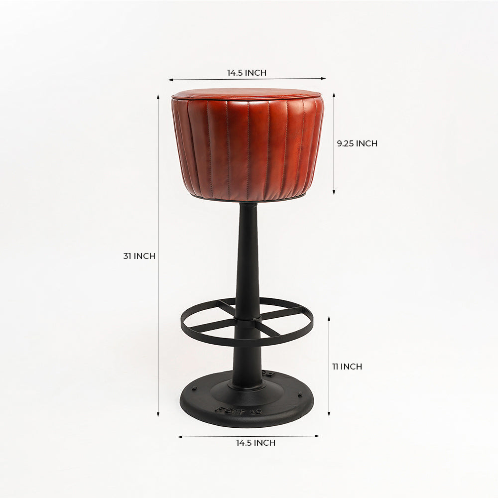 Aurelia Leather Bar Chair