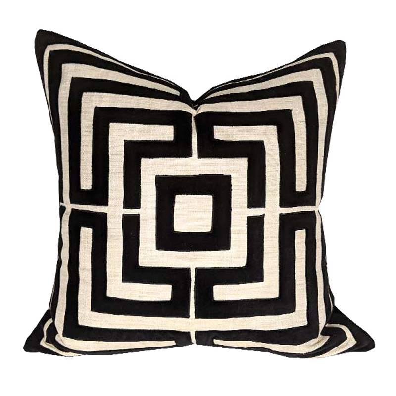 Maze Applique Cushion Cover