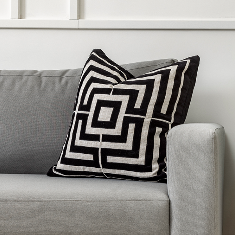 Maze Applique Cushion Cover