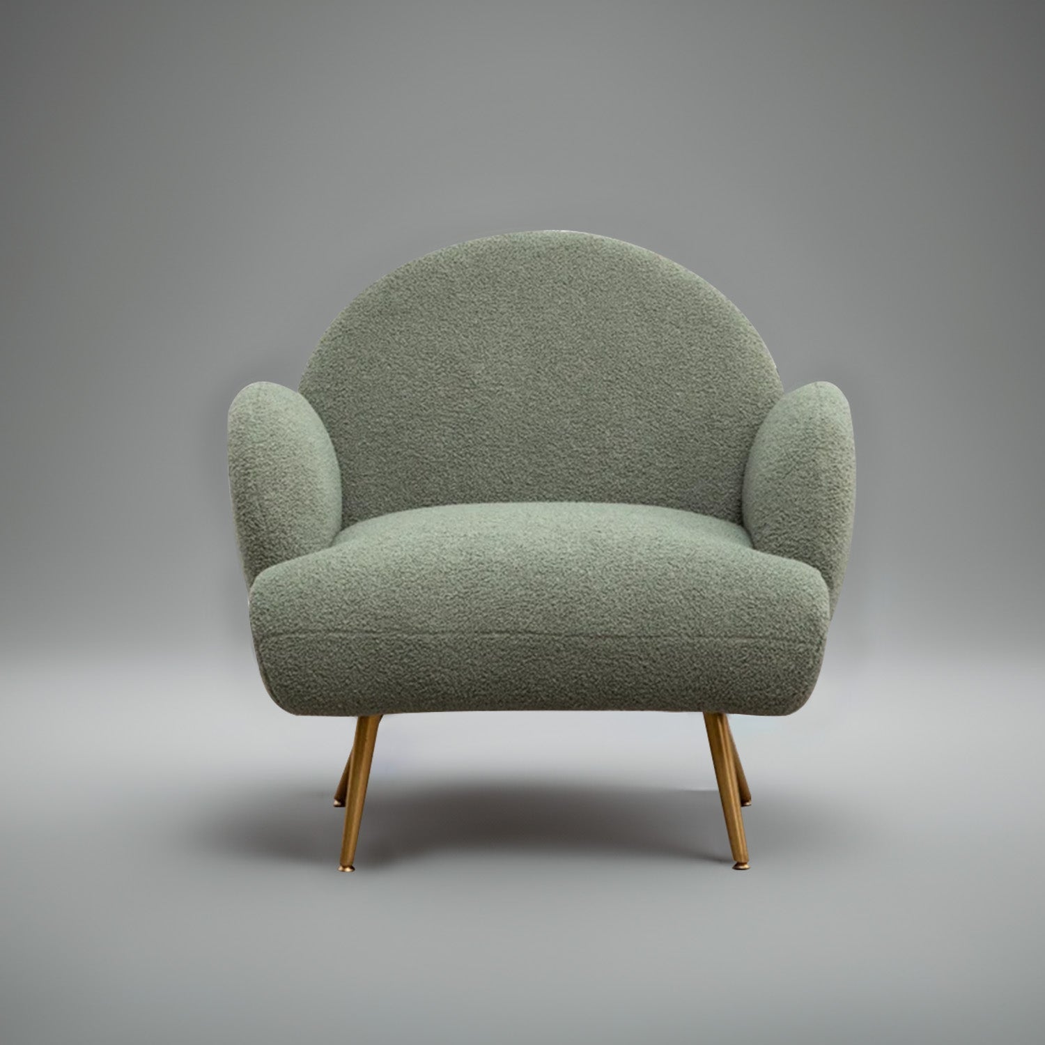 Mellow Loopback Lounge ArmChair in Green Color | Nestroots