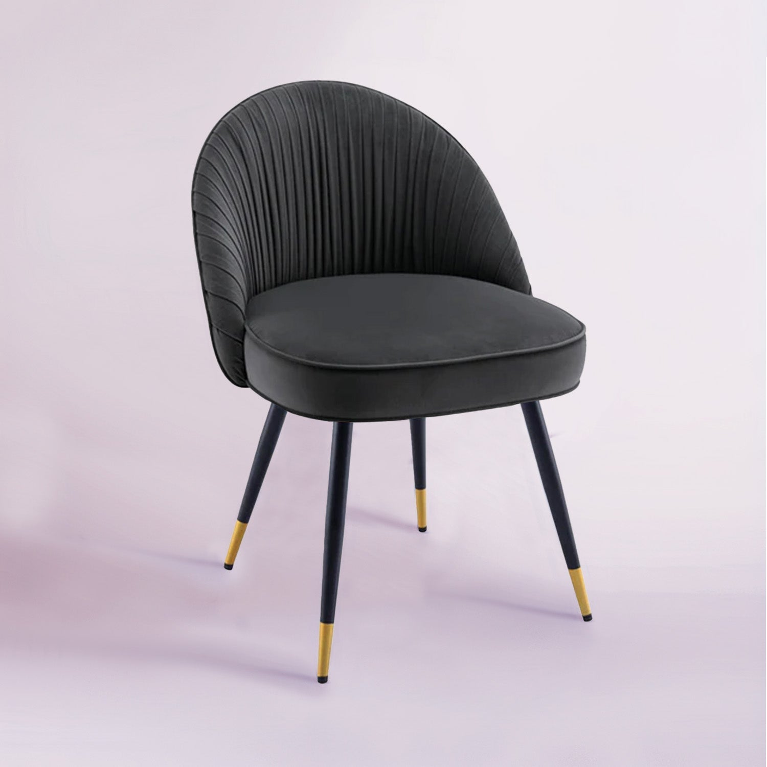 Minimalist Velvet Dining Table Chair Black