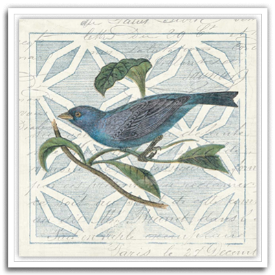 Monument etching Tile ll Blue Bird