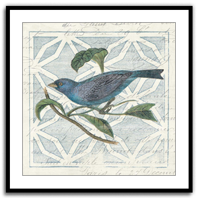 Monument etching Tile ll Blue Bird