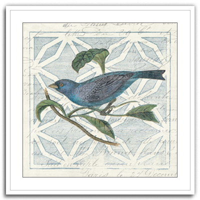 Monument etching Tile ll Blue Bird