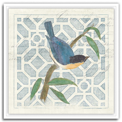 Monument Etching Tile l Blue Bird