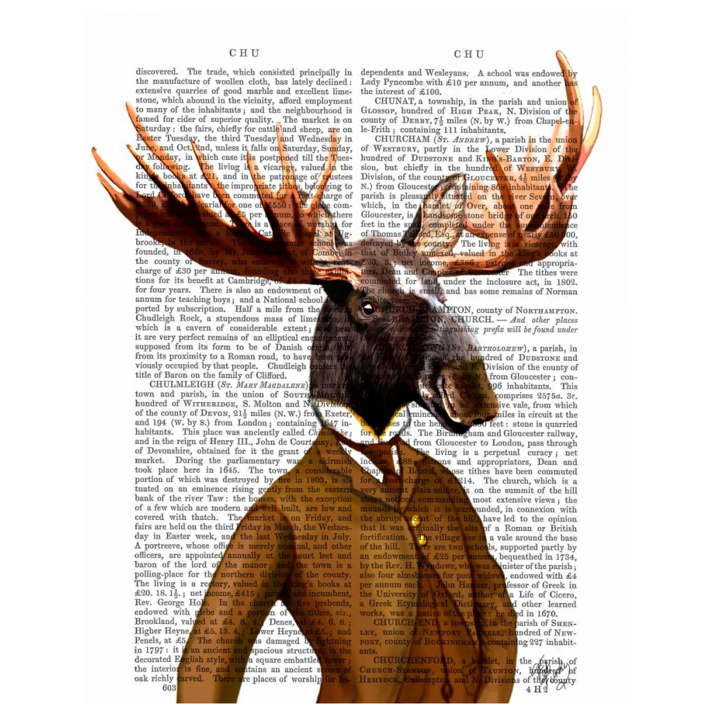 Moose In Suit Portrait