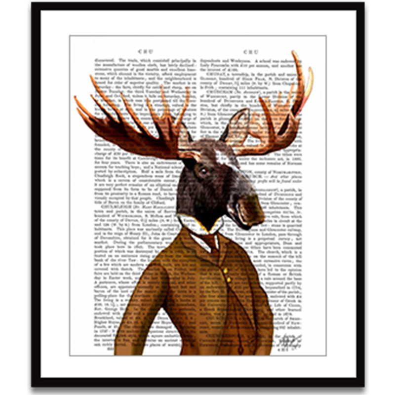 Moose In Suit Portrait