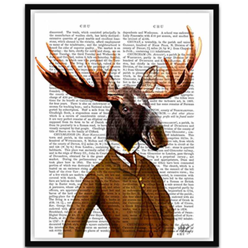 Moose In Suit Portrait