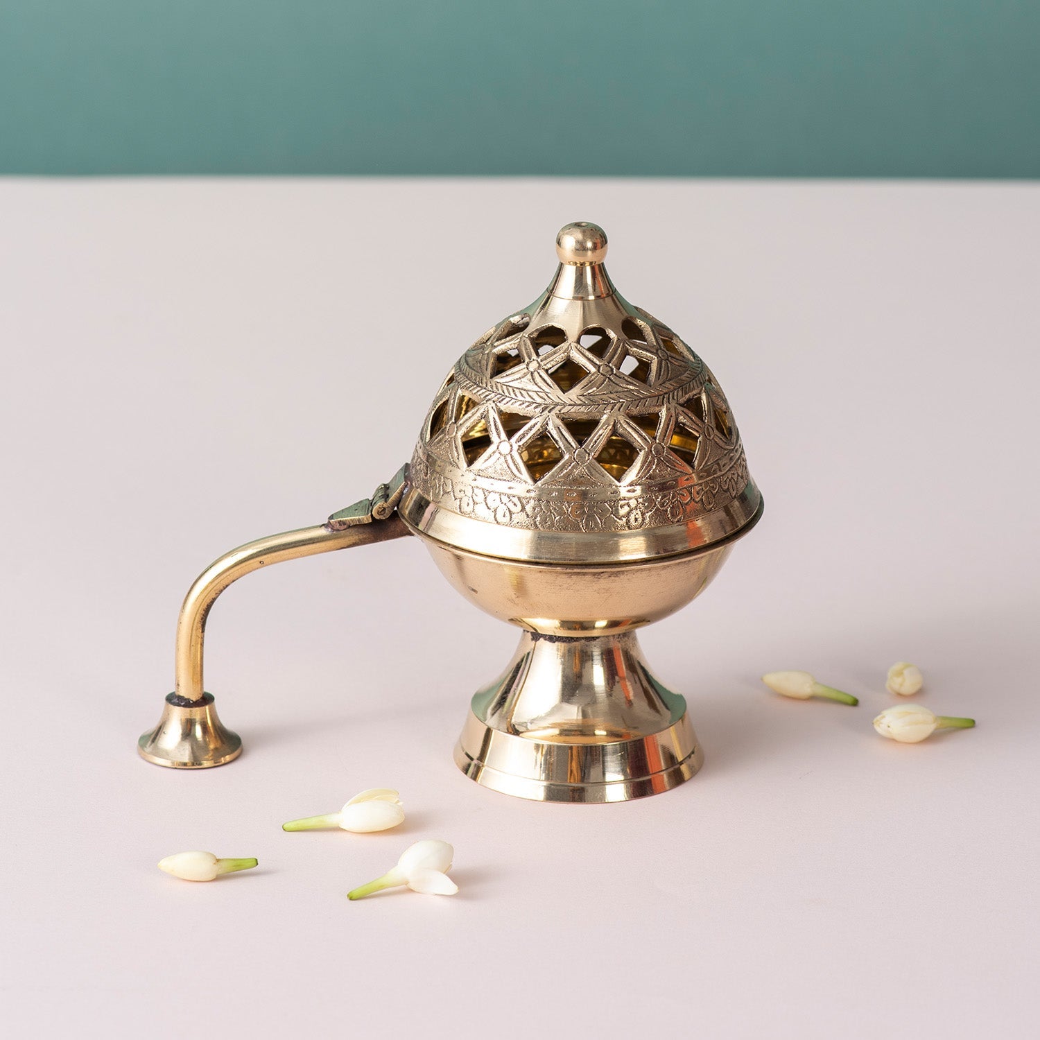 Elegant Brass Dhoop Holder Bowl