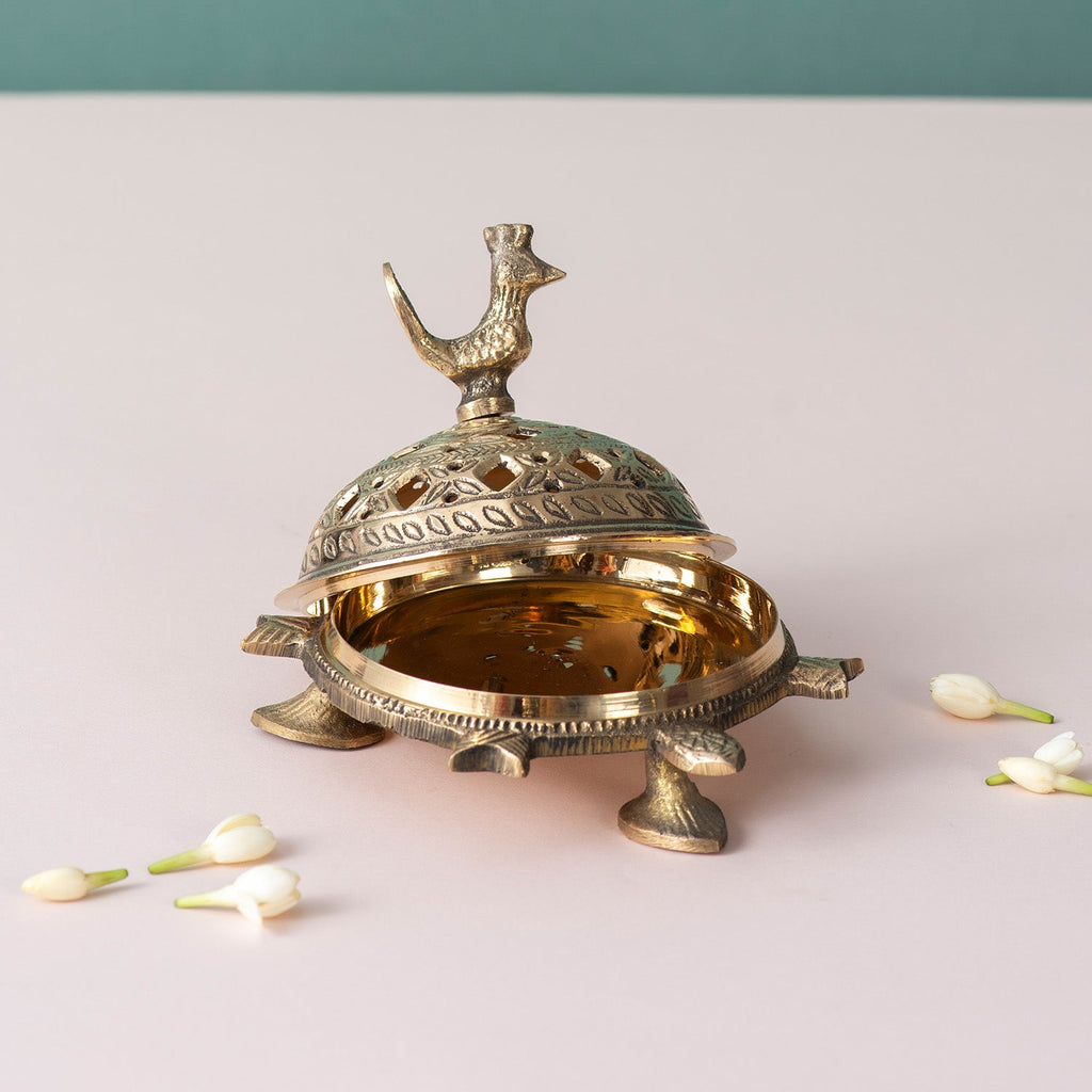 Elegant Turtle Incense Holder Decor