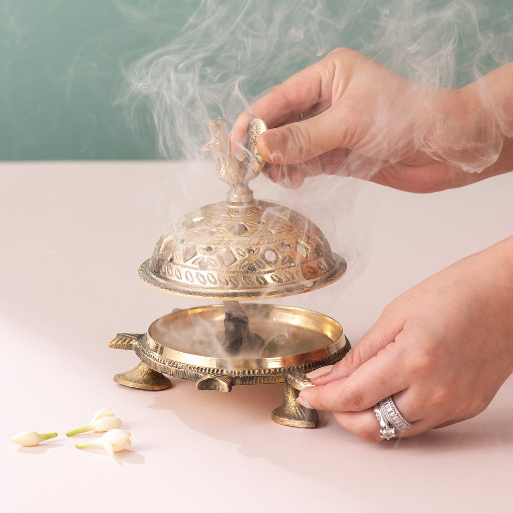 Elegant Turtle Incense Holder Decor