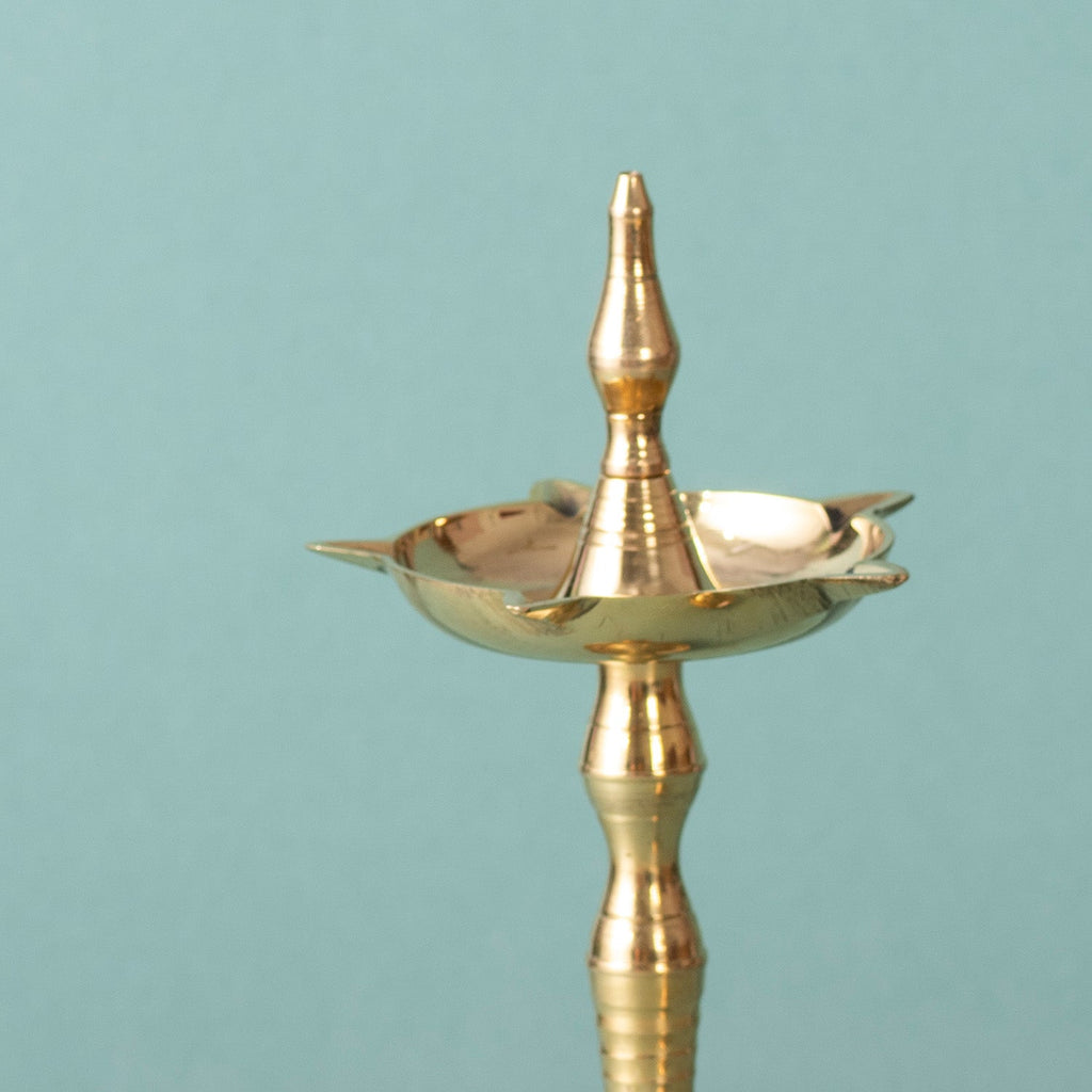 Elegant Brass Candlesticks Diya Stand for Décor Set of 2