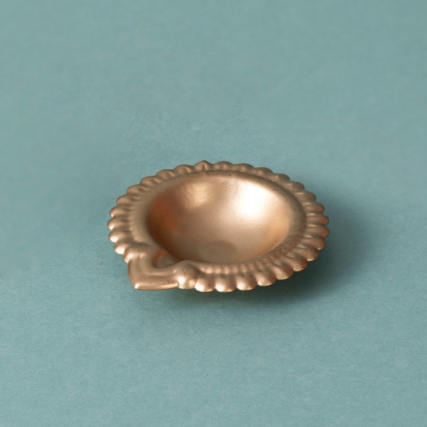 Gold Floral Design Diyas Set of 6