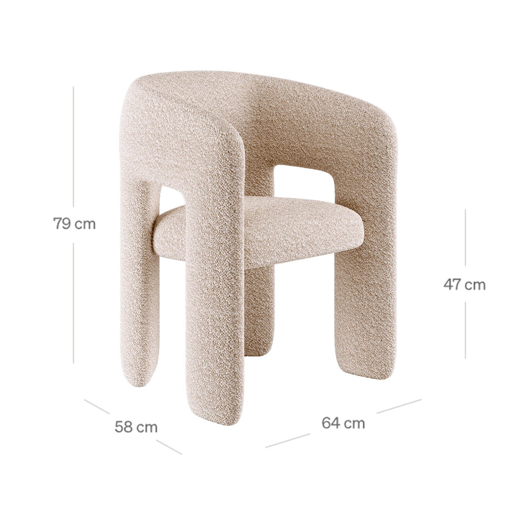 UrbanOpulence Boucle Dining Chair