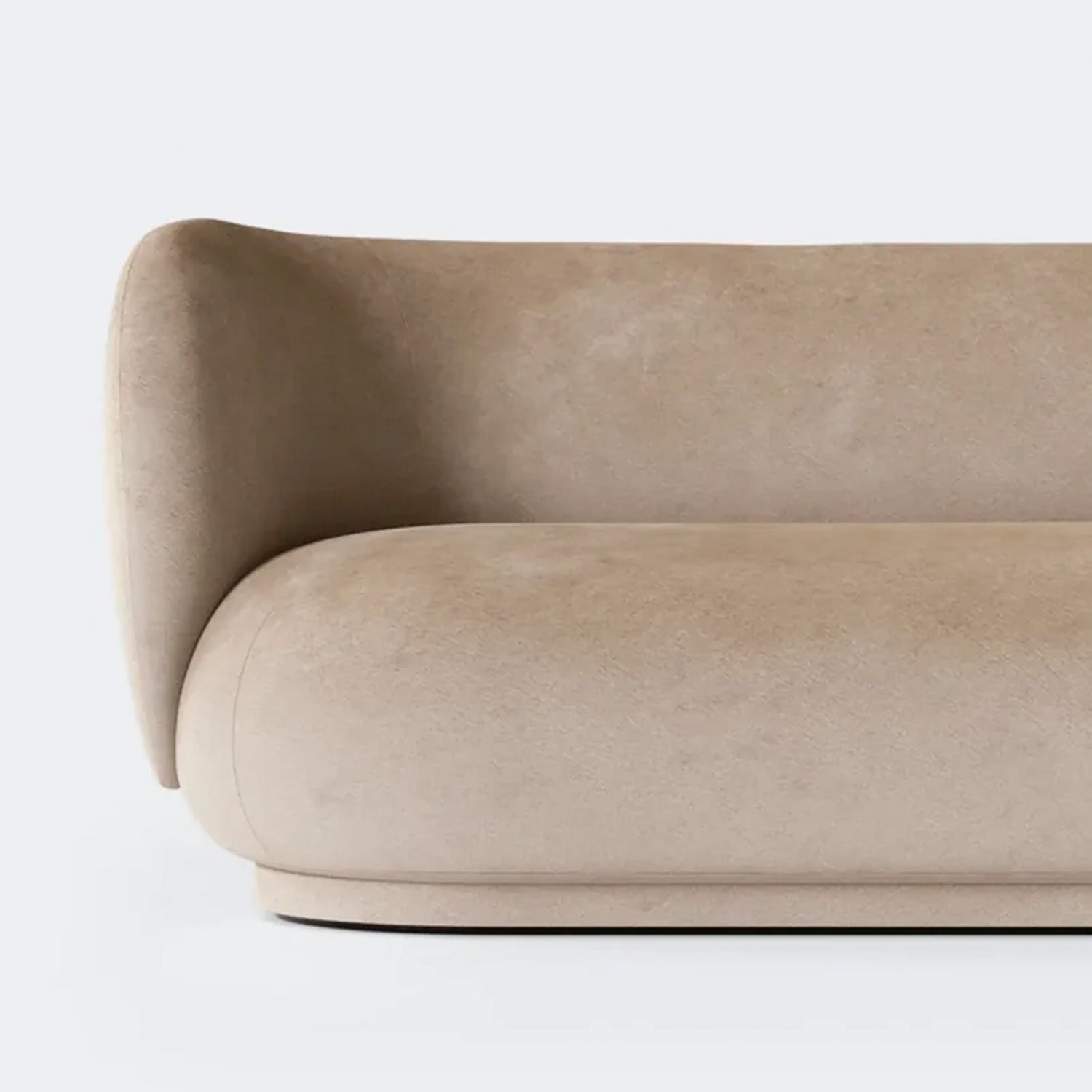 EliteElegance Velvet Two-Seater Sofa Beige