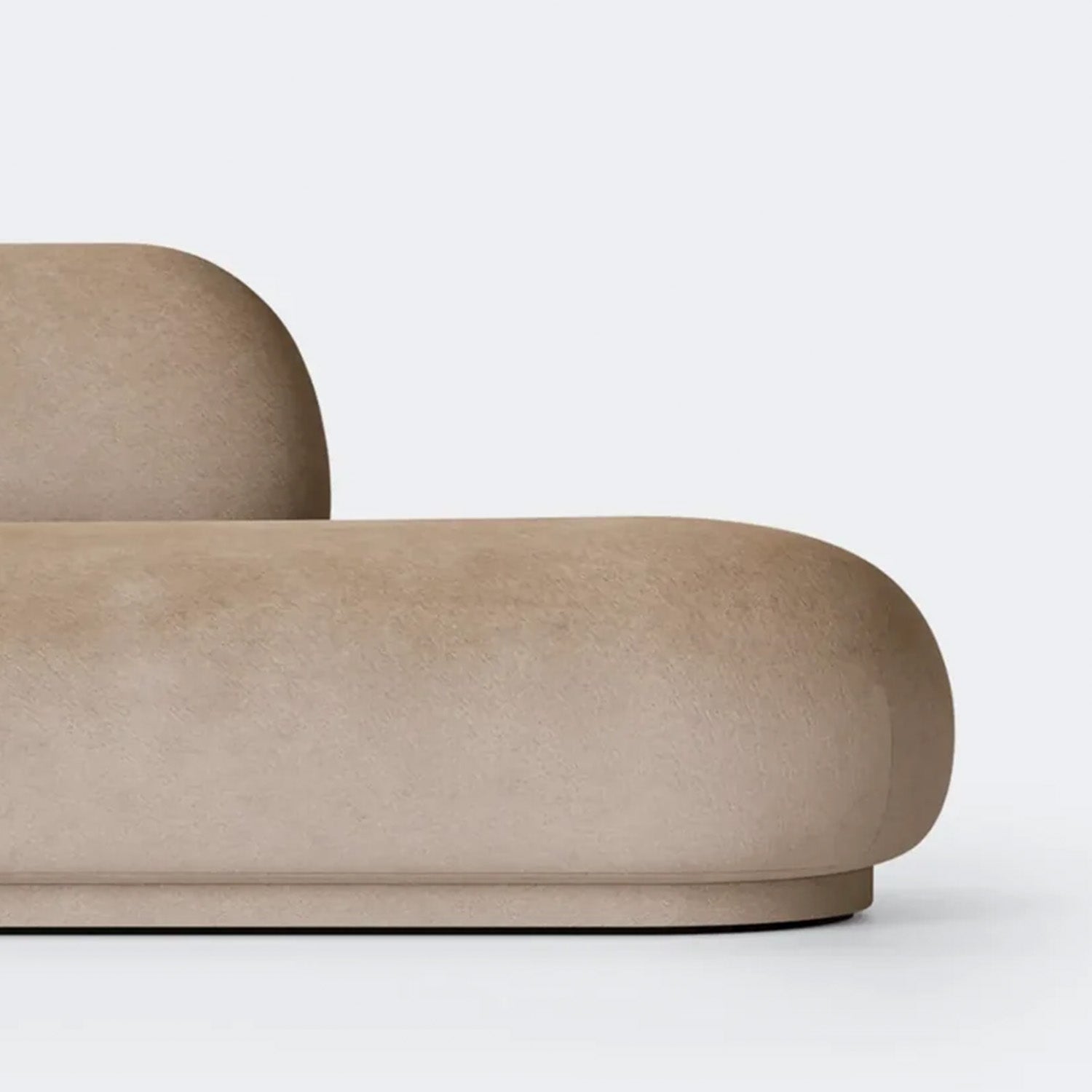 EliteElegance Velvet Two-Seater Sofa Beige