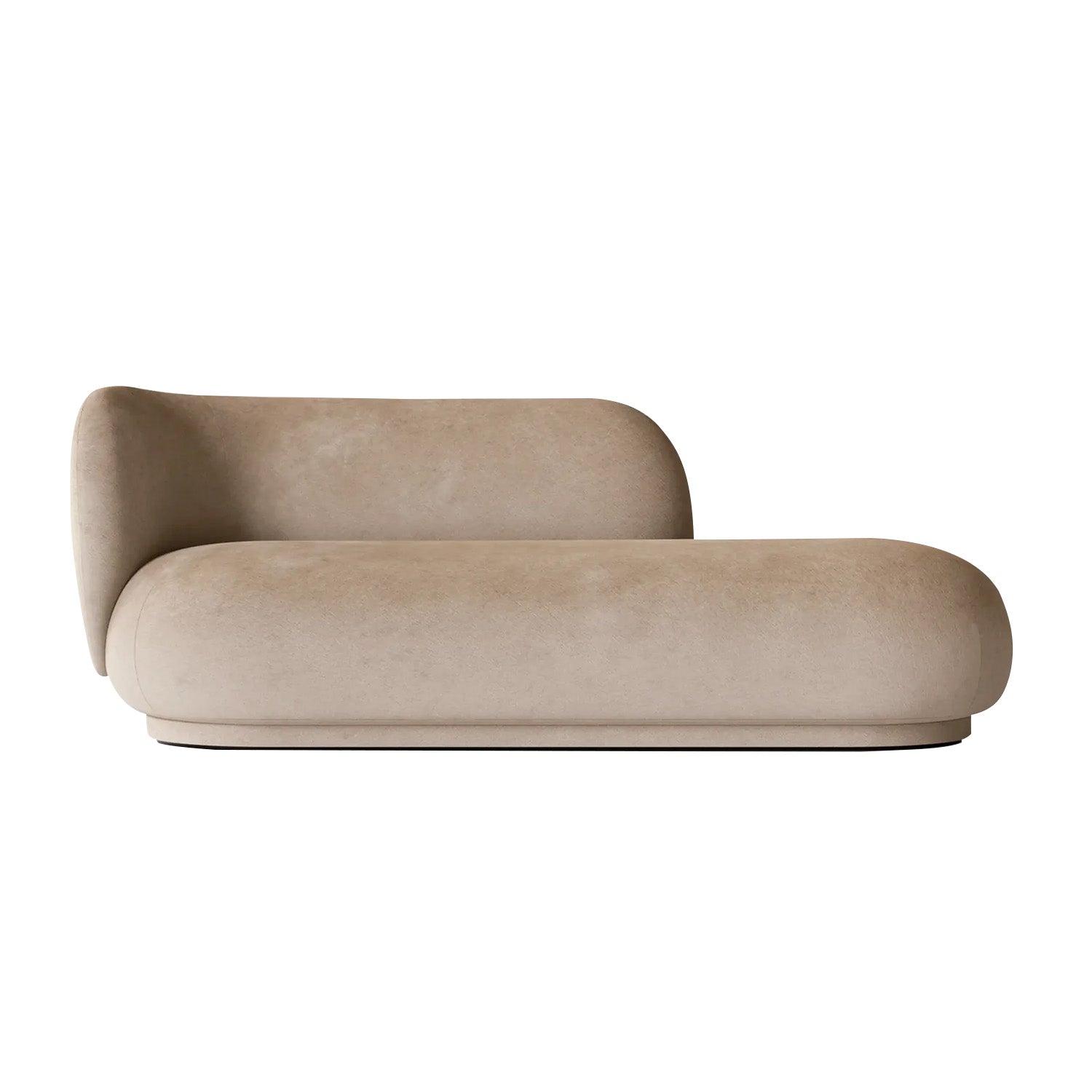 EliteElegance Velvet Two-Seater Sofa Beige