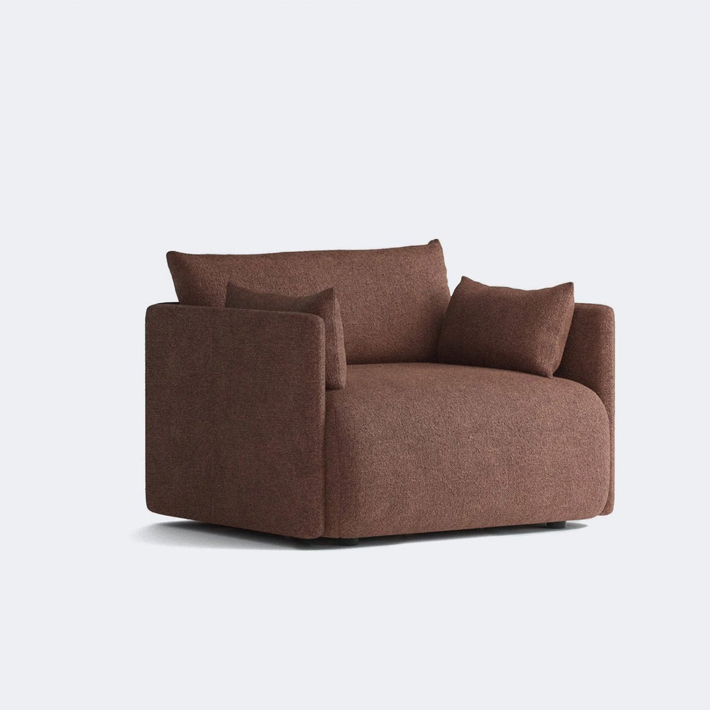 CozyChic Burgundy Boucle Accent Sofa