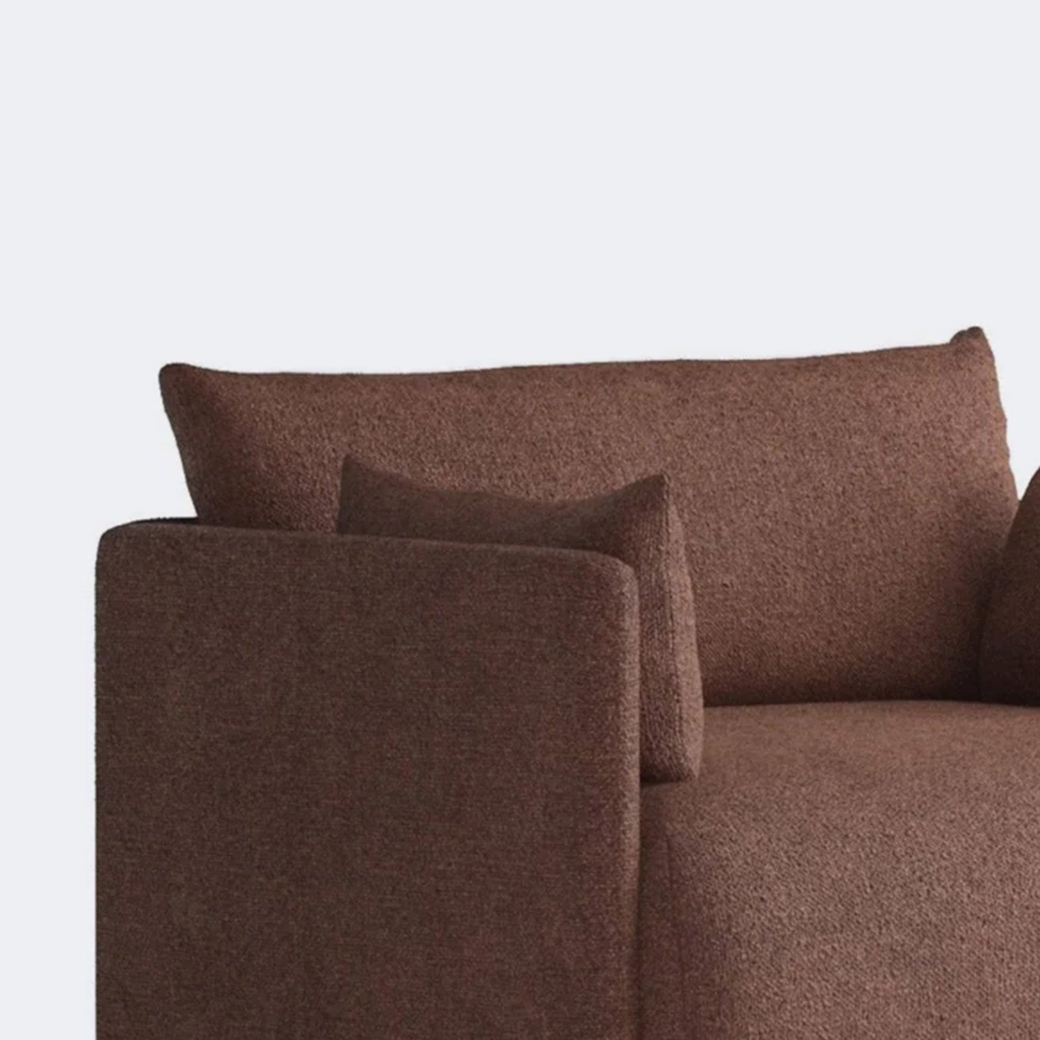 CozyChic Burgundy Boucle Accent Sofa